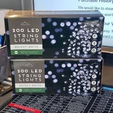 Image of 200 Led String Lights BRIGHT WHITE Indoor and Outdoor use Battery Operated 20m