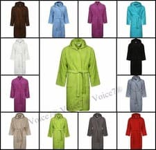 Image of Unisex Adult Hooded Bathrobes with Belt - 100% Egyptian Cotton One Standard Size