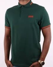 Image of BARBOUR INTERNATIONAL Mens Green Classic Tip Short Sleeve Polo Shirt Small BNWT