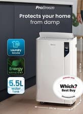 Image of Pro Breeze 20L/Day Compressor Dehumidifier - Energy Efficient - Laundry Mode