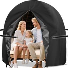 Image of Double Egg Chair Cover Waterproof Hanging Egg Chair Covers Patio 420D Heavy Dut