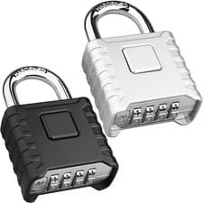Image of Heavy Duty Combination Padlocks Outdoor, 52mm Large 4 Digit Locker Padlock UK