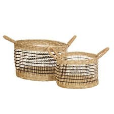 Image of Sass & Belle Seagrass Open Weave storage basket - set of 2