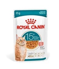 Image of Royal Canin Ageing 15+ Senior Wet Cat Food Chunks In Gravy 12 x 85g NEW RANGE