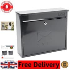 Image of Burg-Wachter MB02A Anthracite Lockable Wall-Mounted Post Box - Stylish Security