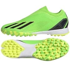Image of Adidas Mens X Speedportal.3 TF Football Soccer Boots Astro Turf Laceless Green