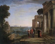 Image of Aeneas Farewell to Dido in Carthago Vintage Art Print Poster Wall Decor Decorati