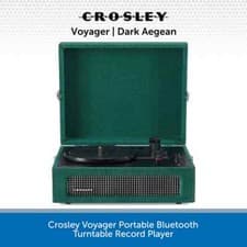 Image of Crosley Voyager Bluetooth Turntable Vinyl Record Player Vintage 3 Speed CR8017B