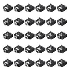 Image of 30 Pcs 5 Pins Female 3.5mm Stereo TRS Jacks Plug Socket