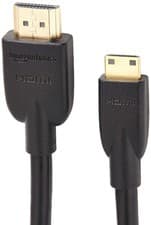 Image of Amazon Basics High Speed Mini HDMI (Source) to HDMI (Display) Cable, 1.8 m