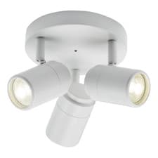 Image of Knightsbridge GU10 Triple Spotlight - Matt White 230V IP44 20W - FREE DELIVERY