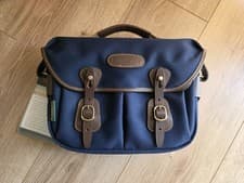 Image of Brand New Billingham Hadley Small Pro Camera Bag - Navy Blue/Chocolate