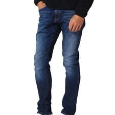 Image of 883 POLICE DINO 1020 STONEWASH BLUE SLIM FIT JEANS