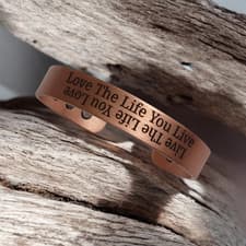 Image of Pure Solid Copper Magnetic Bracelet Arthritis Therapy Cuff Love Life You Live