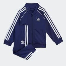 Image of Adidas Baby Tracksuit Superstar Kids Sports Suit 2-Piece Set Outfit Navy Cool