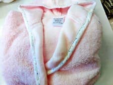 Image of Baby bath robe,100% Polyester,  to fit age 9 -12  month,