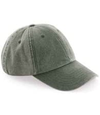 Image of Beechfield Baseball Cap Vintage Low Profile Hat Pre Curved Washed Urban Ontrend