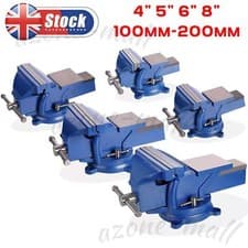 Image of 4"-8" 100-200mm Bench Vice Clamp Heavy Duty Workbench Vise Anvil Swivel Base Jaw