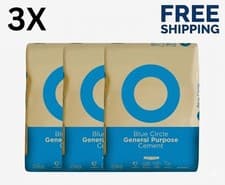 Image of 3 x Blue Circle General Purpose Cement 75kg Bulk Concrete Mortar Ready Use | UK