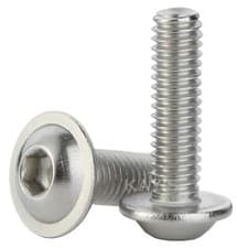 Image of M3 M4 M5 M6 M8 FLANGED BUTTON HEAD ALLEN KEY SCREWS A2 STAINLESS HEX SOCKET BOLT
