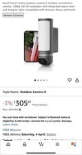 Image of BOSCH Smart Home Eyes Outdoor Camera II Network Surveillance Camera