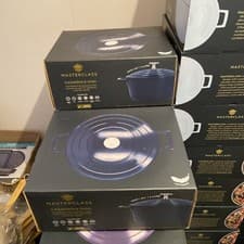 Image of MasterClass Cast Aluminium 4L Casserole Dish Metallic Blue