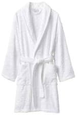 Image of HOTEL COLLECTION CLASSIC TEXTURED SCROLL BATH ROBE COLOR WHITE SIZE L/XL NEW