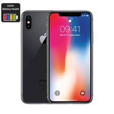 Image of Apple iPhone X 256GB Space Grey - Unlocked - 100% Battery Health - Very Good,