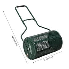 Image of 24 inch lawn composting/manure/peat moss manual spreader, drum feeder