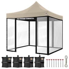 Image of GORILLA GAZEBO ® Pop Up 3x3m Heavy Duty Waterproof Clear PVC Side Panels
