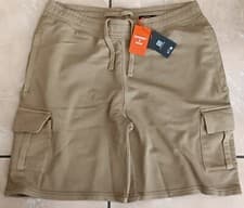 Image of NEW Superdry Contrast Stitch Cargo Shorts Washed Cappuccino Mens Size M RRP £40
