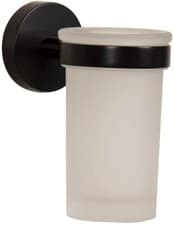Image of Croydex Epsom Wall Mounted Tumbler and Holder Black Screw Or Glue QM481821