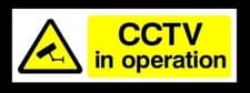 Image of 2 x CCTV in operation - Sign Self Adhesive Plastic Sign Sticker Free P&P S2050