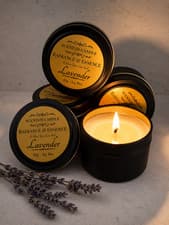 Image of Soy wax candles vanilla, festive cookies,lavender, autumn apple,