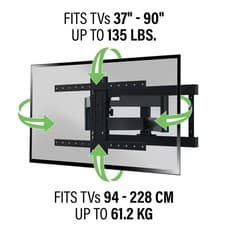 Image of Sanus Preferred 37-90" Full Motion Large TV Wall Mount Bracket SLF428-B2 BOXED