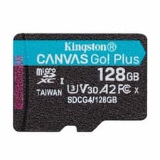 Image of 128GB Kingston Canvas Go Plus Micro SD (SDXC) Memory Card - U3 V30 A2 200MB/s R