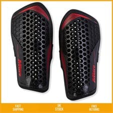 Image of Breathable Aircell Football Shin Pads Lightweight Fixed Ankle Guard Size M