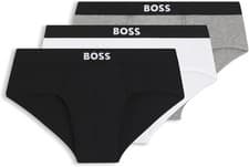 Image of Hugo Boss 3 Pack Pants Mens Black White Grey Cotton Stretch Briefs Size M L XL