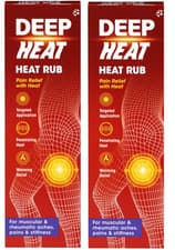 Image of Deep Heat Rub Cream - Fast Pain Relief | Muscles | Aches | Stiffness - 2x100g