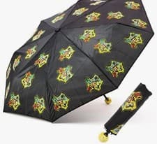 Image of NEW Harry Potter Umbrella Hogwarts Houses Snitch Handle Foldable Umbrella Unisex