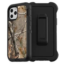 Image of iPhone 11 12 13 Pro Max X XS XR Camo Realtree Forest Defender Cover Hybrid Case