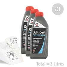 Image of Car Engine Oil Service Kit / Pack 3 LITRES Comma X-Flow Type F Plus 5w-30 3L