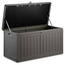 Image of 190L Outdoor Garden Storage Box Utility Chest Waterproof Container Lockable Lid