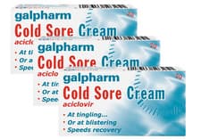 Image of Galpharm Cold Sore Cream For Treatment Of Cold Sores Of Lips & Face 2g x 3