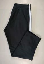 Image of ADIDAS-NWT Men's Black 3 Stripe FL Multi-Sport Drawstring Athletic Pants-Size L