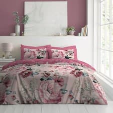 Image of Printed Duvet Cover Reversible Quilt Bedding Pillowcase Set Single Double King