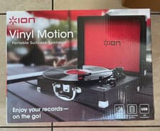 Image of ION Audio Vinyl Motion Portable 3 Speed Briefcase Turntable + Built-in Speakers