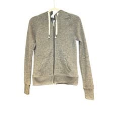 Image of SO Authentic American Heritage Gray Sherpa Lined Full Zip Hoodie Sweatshirt M