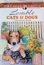 Image of Creative Haven Lovable Cats and Dogs Coloring Book by Ruth Soffer NEW 64 pages