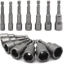 Image of 14 Pcs Magnetic Hexagon Socket,6-19Mm Hex Shank Nut Setter Driver,/4 Inch Deepen